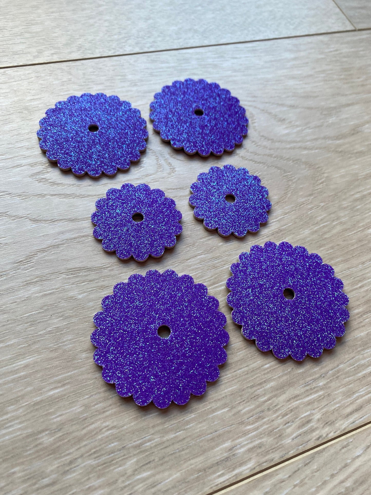 Purple Glitter Rosettes, Purple Leather Rosettes, Saddle Accessory, Saddle Set Rosettes, Set of 6 Rosettes, Bling Horse Tack