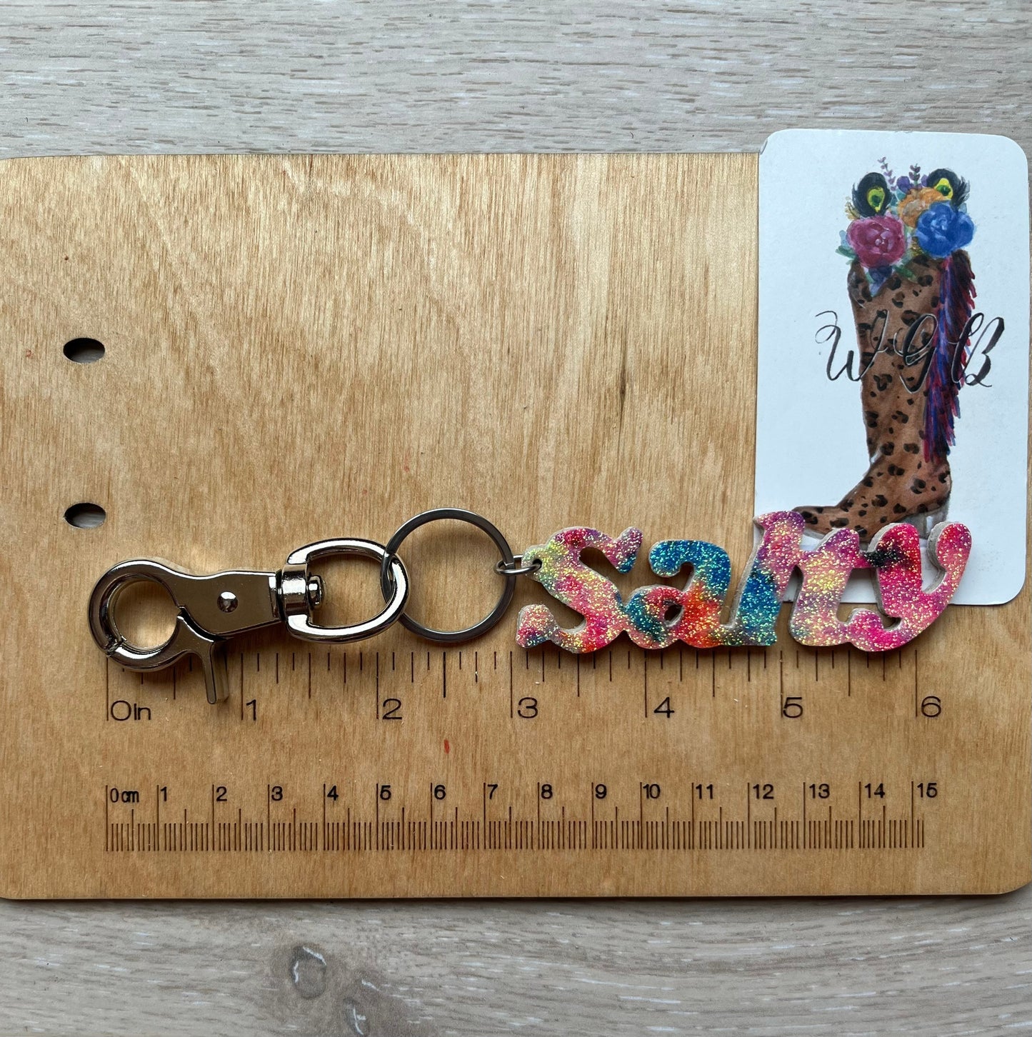 Salty Saddle Charm, Tie Die Glitter Keychain, Salty Keychain Charm, Bling for Horse Tack, Backpack Charm, Purse Charm Bag Flair, Quirky Gift