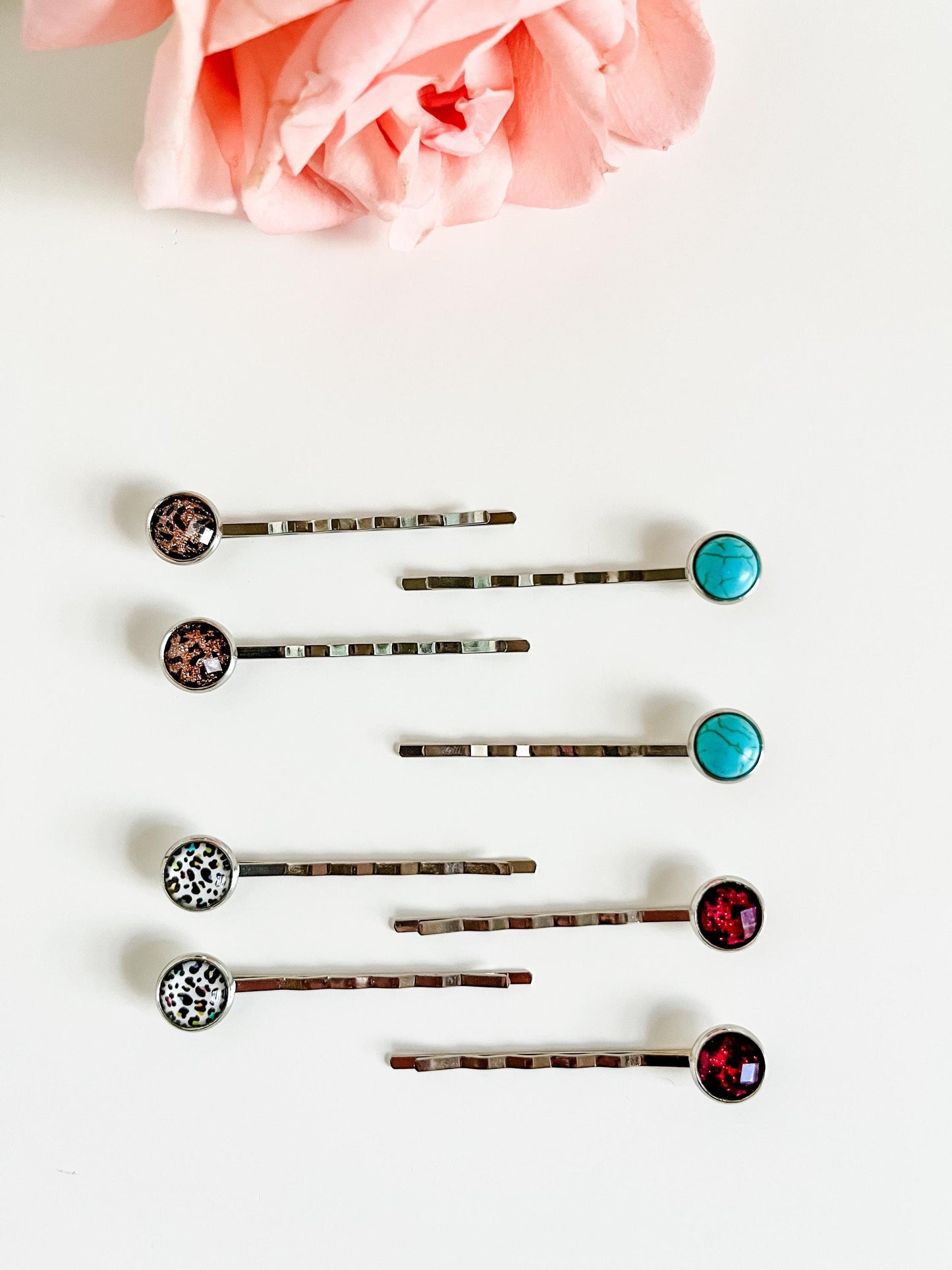 Bobby Pins For Hair, Cheetah Leopard Hair Pins, Turquoise Hair Pins, Hair Jewelry, Cowgirl Hair Pins, Wedding Hair Pins, Barrettes